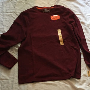 Men's Burgundy Thermal Crewneck (never-worn)